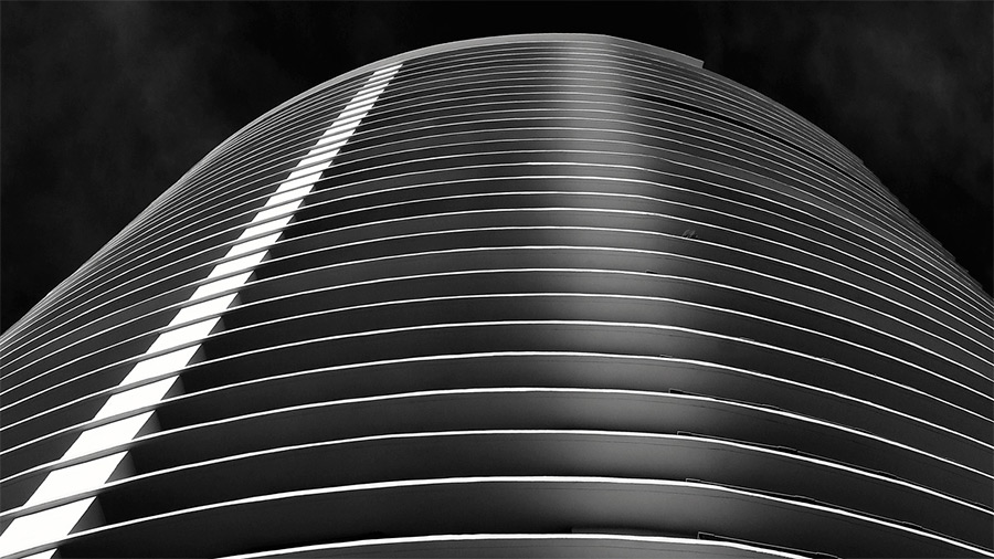 black and white architectural photography